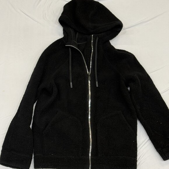 Lululemon Fleece Full-Zip Hoodie – Black – Size 6 - Picture 1 of 2